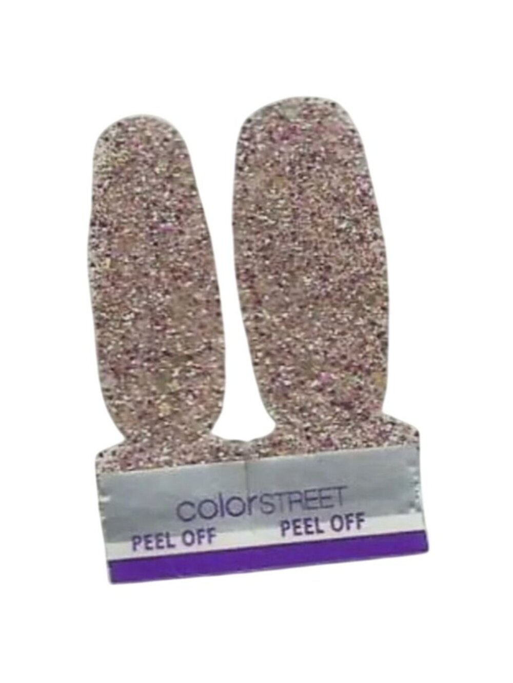 Color Street Tokyo Lights 2 Nail Polish Strips Gold Pink Glitter Twosies